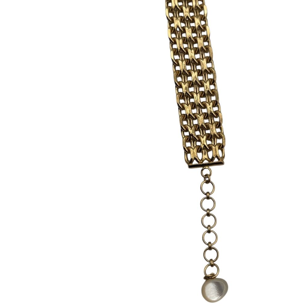 Chanel Mother Of Pearl Camellia Gold Choker/Necklace - Picture 10 of 10